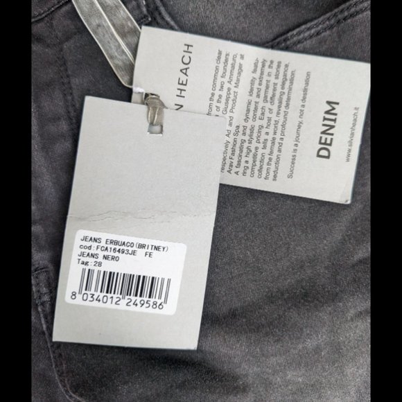 Low Waist Black Jeans Stretch BRITNEY Slim 28 NWT Silvian Heach - Picture 8 of 10